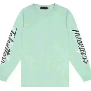 Talentless MENS mint green LONG SLEEVE TEE - AIRBRUSH sleeve